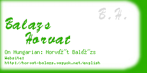 balazs horvat business card